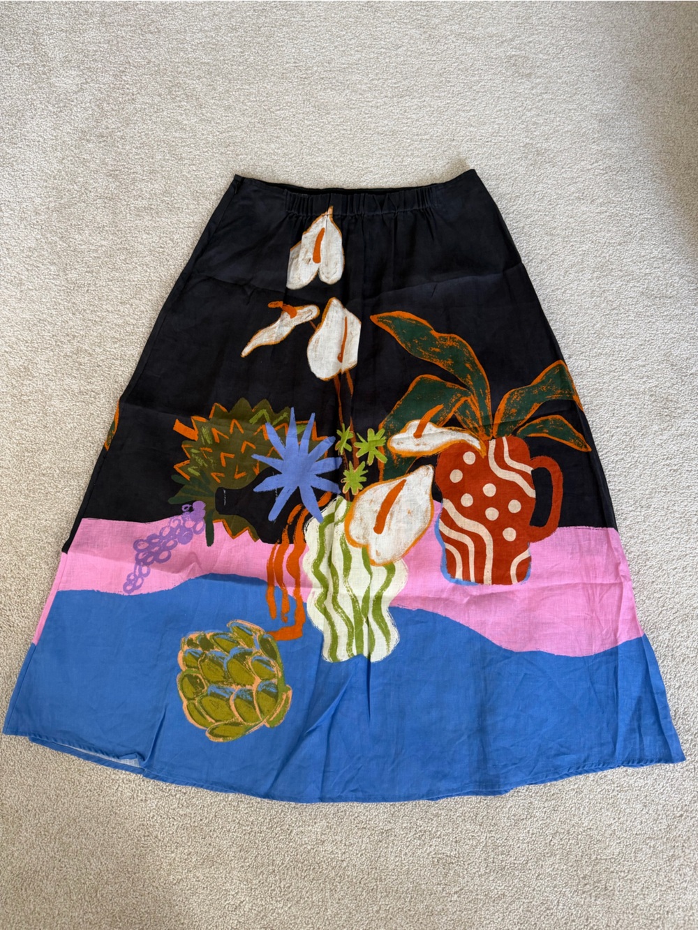 Gorman Natural Form Midi Skirt - 100% linen - size AU 10/US 6 - Picture 4 of 9